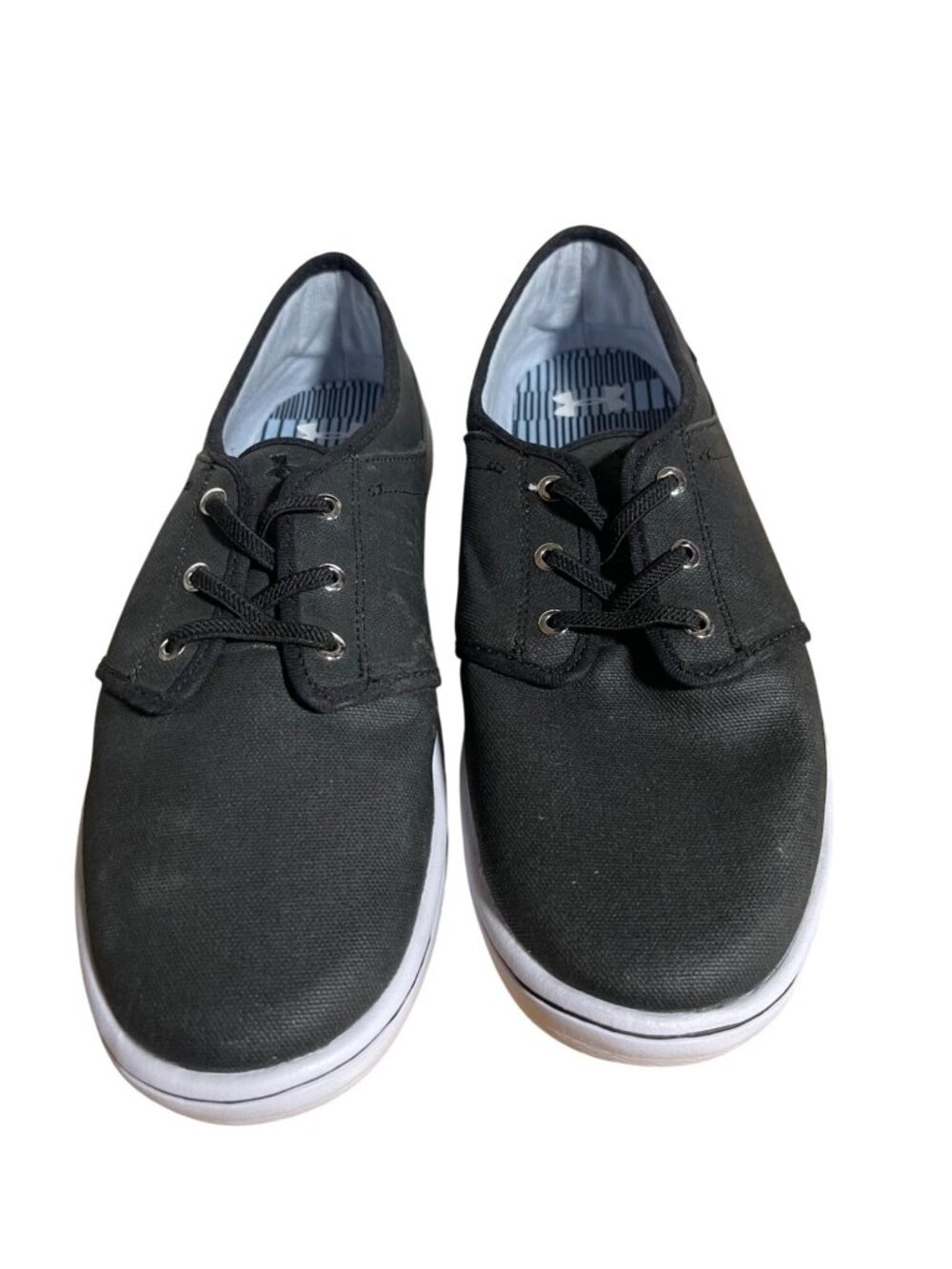 Under Armour Street Encounter Casual Shoes Black Canvas Sneakers Womens 9